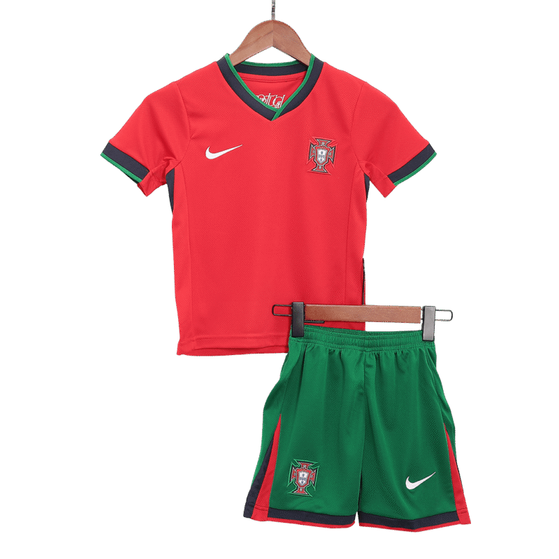 Portugal Home Kids Soccer Jerseys Kit EURO 2024