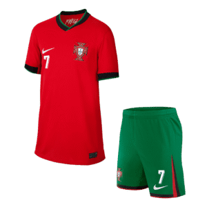 RONALDO #7 Portugal Home Kids Soccer Jerseys Kit EURO 2024