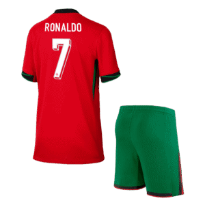 RONALDO #7 Portugal Home Kids Soccer Jerseys Kit EURO 2024
