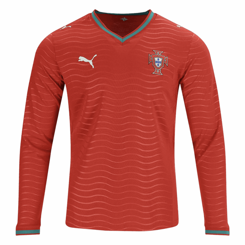 627508_1 Portugal Long Sleeve Home Soccer Jersey 2026