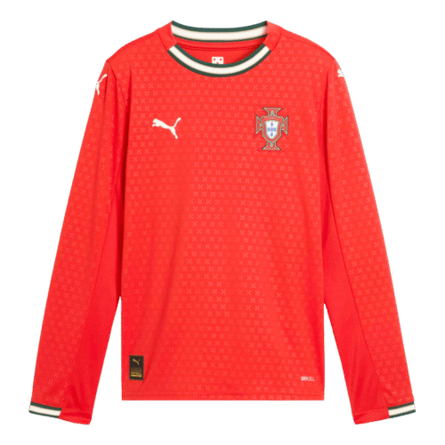 Portugal Home Long Sleeve Soccer Jersey 2025