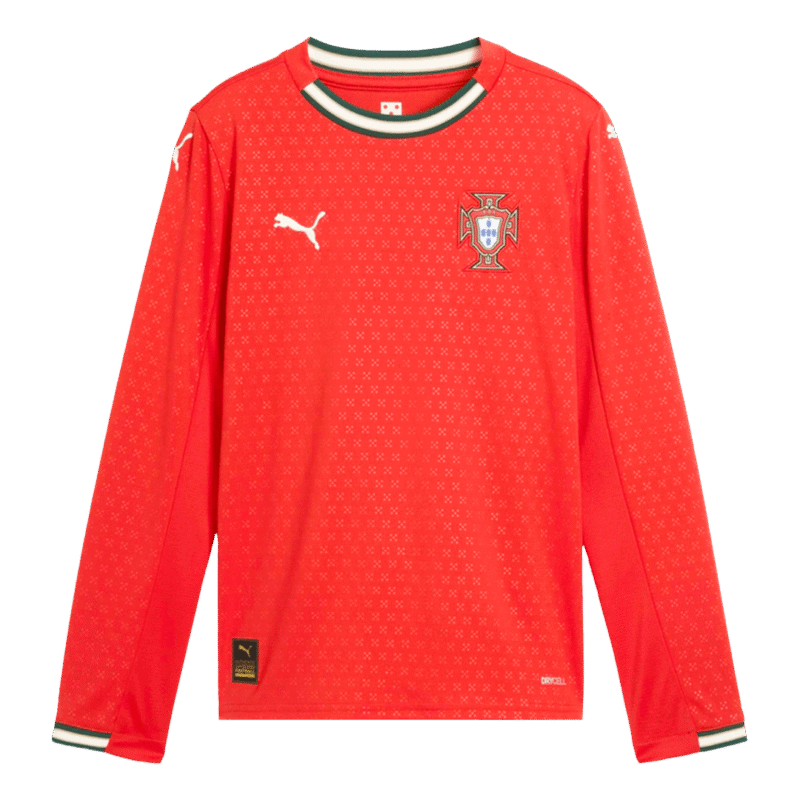 Portugal Home Long Sleeve Soccer Jersey 2025