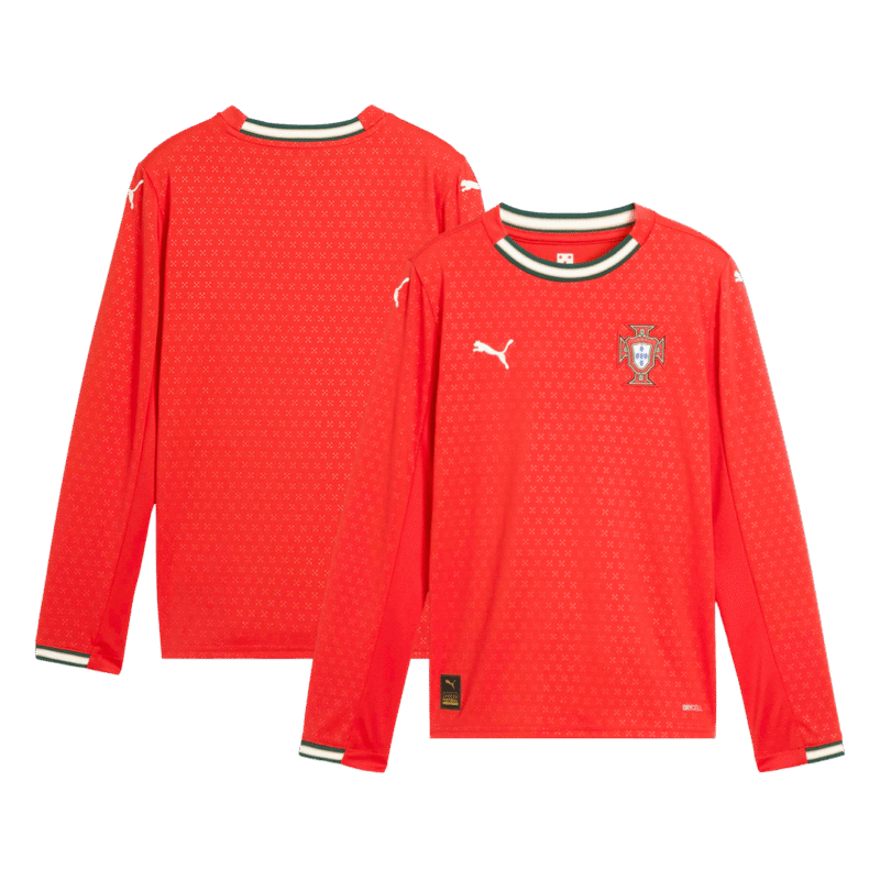 Portugal Home Long Sleeve Soccer Jersey 2025