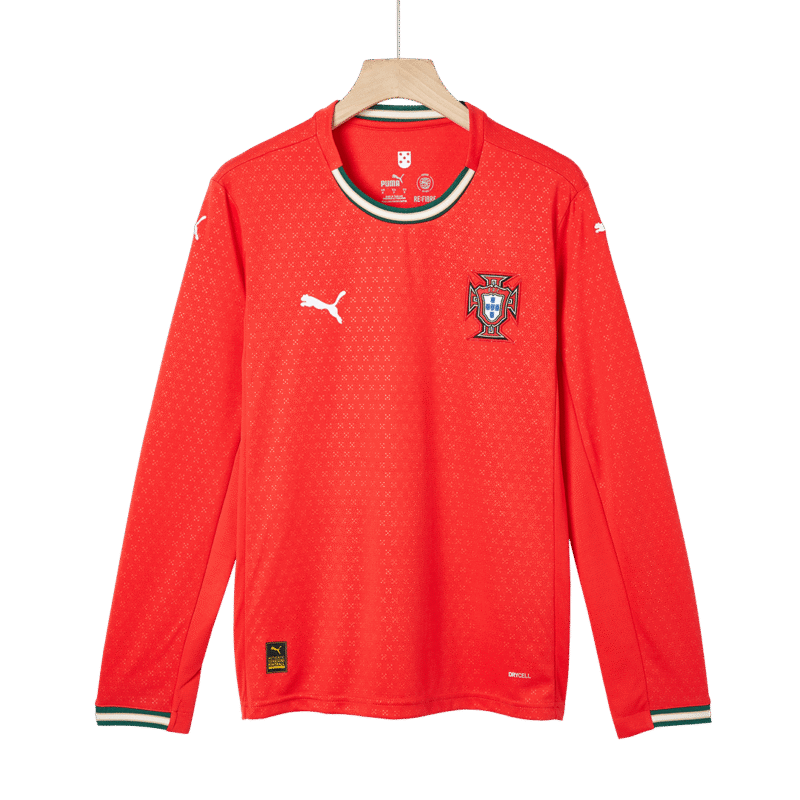 Portugal Home Long Sleeve Soccer Jersey 2025