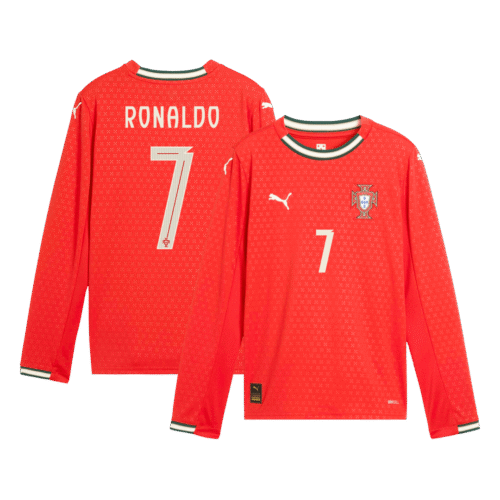 RONALDO #7 Portugal Home Long Sleeve Soccer Jersey 2025