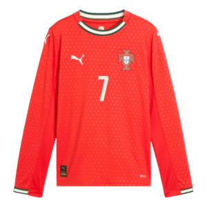 RONALDO #7 Portugal Home Long Sleeve Soccer Jersey 2025