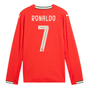 RONALDO #7 Portugal Home Long Sleeve Soccer Jersey 2025