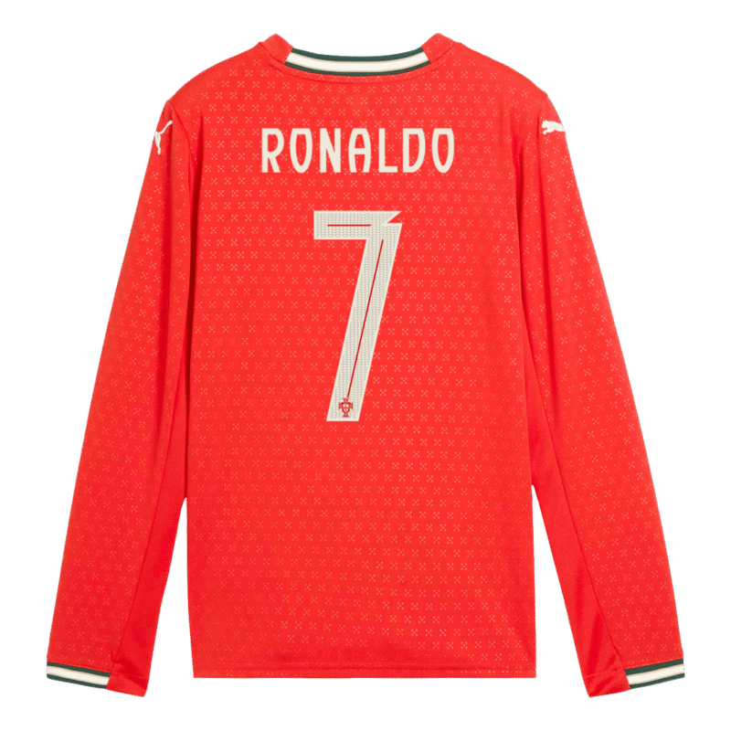 RONALDO #7 Portugal Home Long Sleeve Soccer Jersey 2025