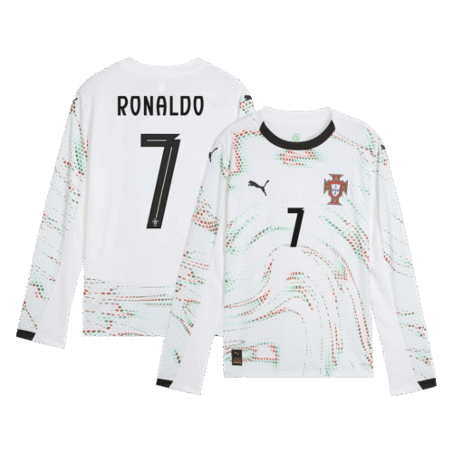 RONALDO #7 Portugal Away Long Sleeve Soccer Jersey 2025