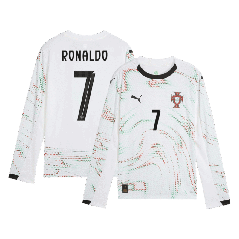 RONALDO #7 Portugal Away Long Sleeve Soccer Jersey 2025