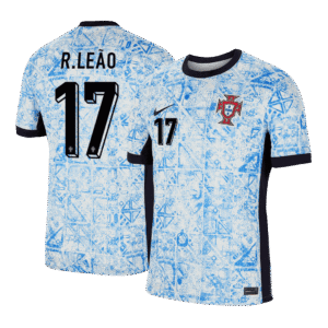R.LEÃO #17 Portugal Away Soccer Jersey EURO 2024