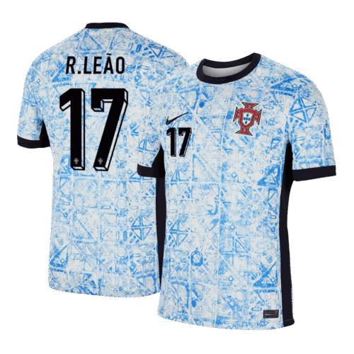 R.LEÃO #17 Portugal Away Soccer Jersey EURO 2024