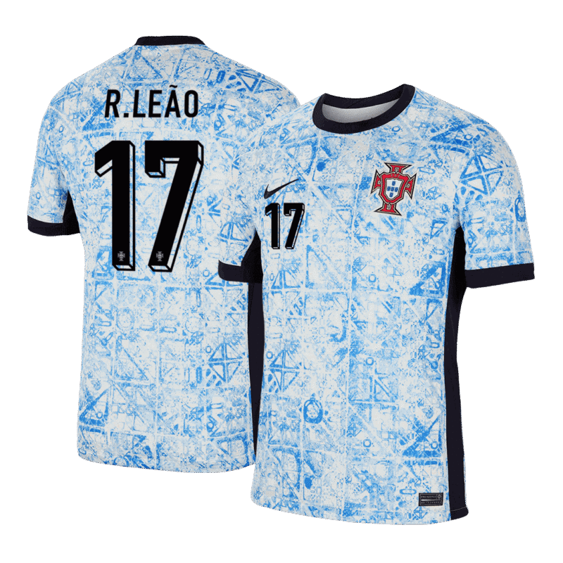 R.LEÃO #17 Portugal Away Soccer Jersey EURO 2024