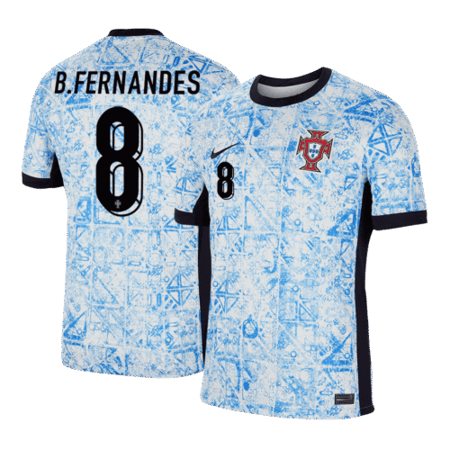 B.FERNANDES #8 Portugal Away Soccer Jersey EURO 2024