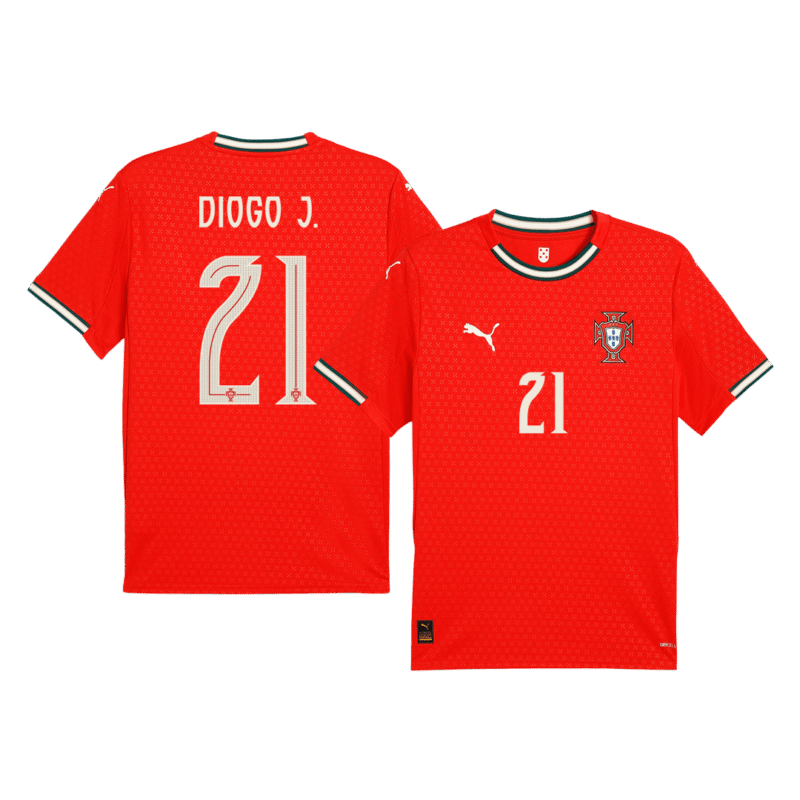 DIOGO J. #21 Portugal Home Soccer Jersey 2025