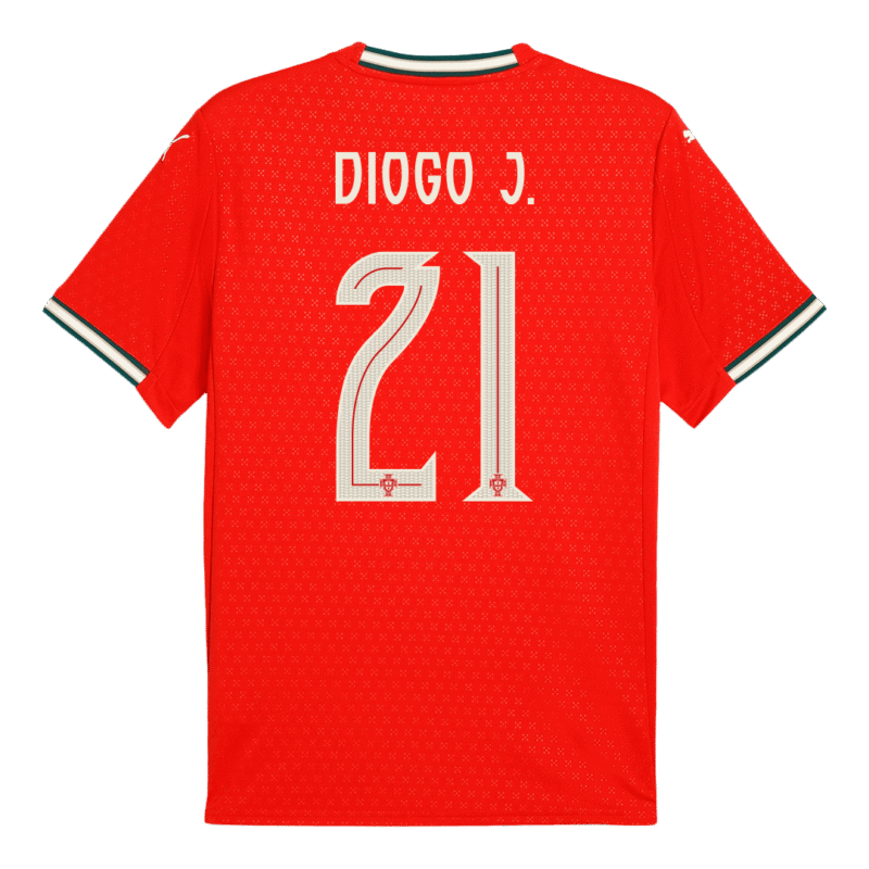 DIOGO J. #21 Portugal Home Soccer Jersey 2025