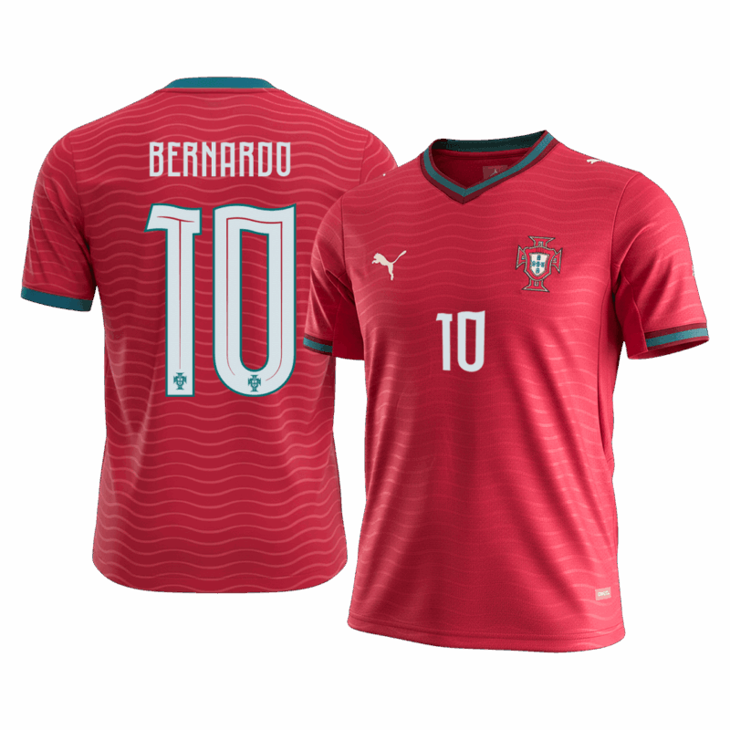 643795_1 BERNARDO#10 Portugal Home Soccer Jersey World Cup 2026 Red