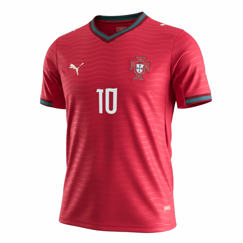 643795_2 BERNARDO#10 Portugal Home Soccer Jersey World Cup 2026 Red