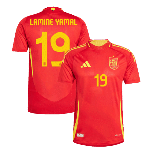 LAMINE YAMAL #19 Spain Home Authentic Soccer Jersey EURO 2024