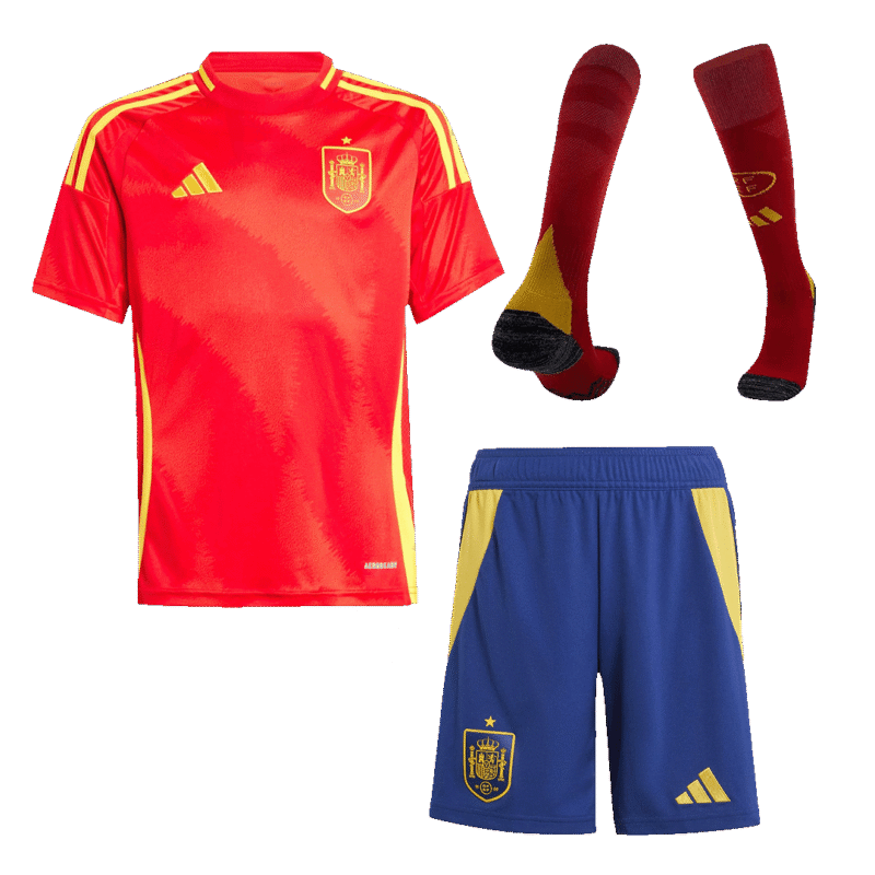 Spain Home Kids Soccer Jerseys Full Kit EURO 2024