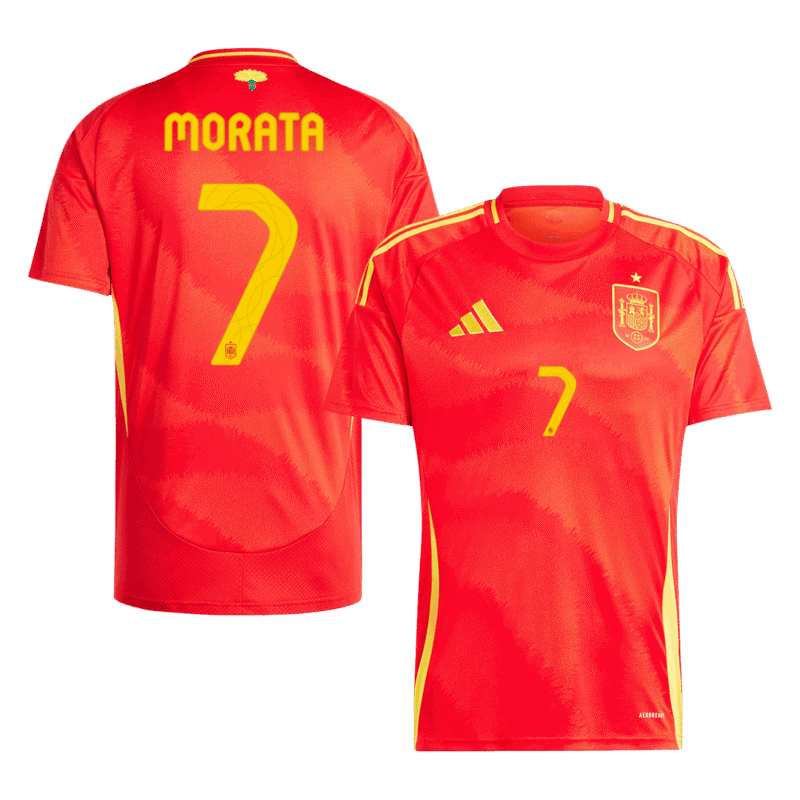 MORATA #7 Spain Home Soccer Jersey EURO 2024