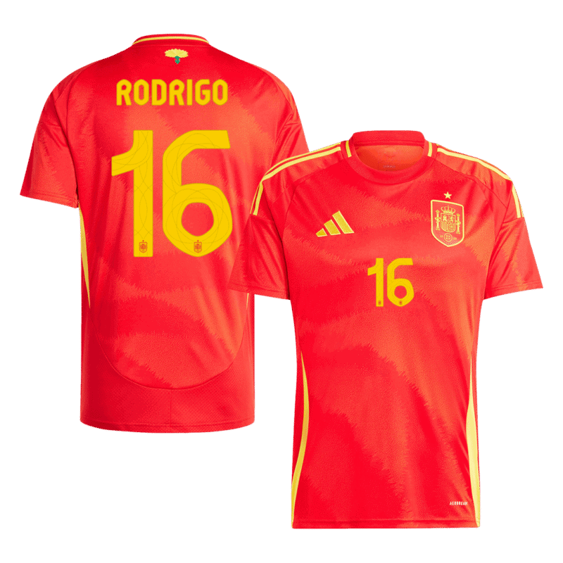 RODRIGO #16 Spain Home Soccer Jersey EURO 2024