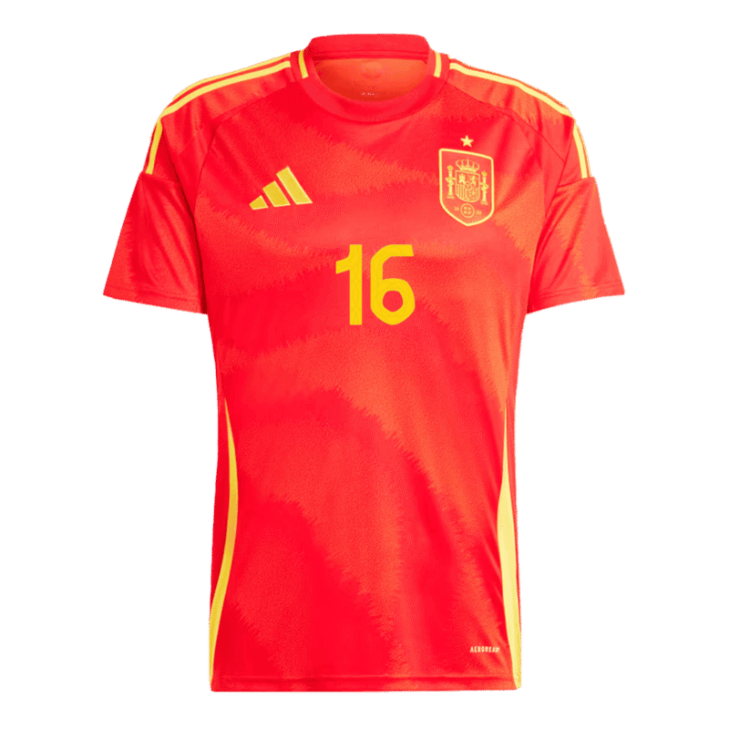 RODRIGO #16 Spain Home Soccer Jersey EURO 2024