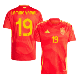 LAMINE YAMAL #19 Spain Home Soccer Jersey EURO 2024