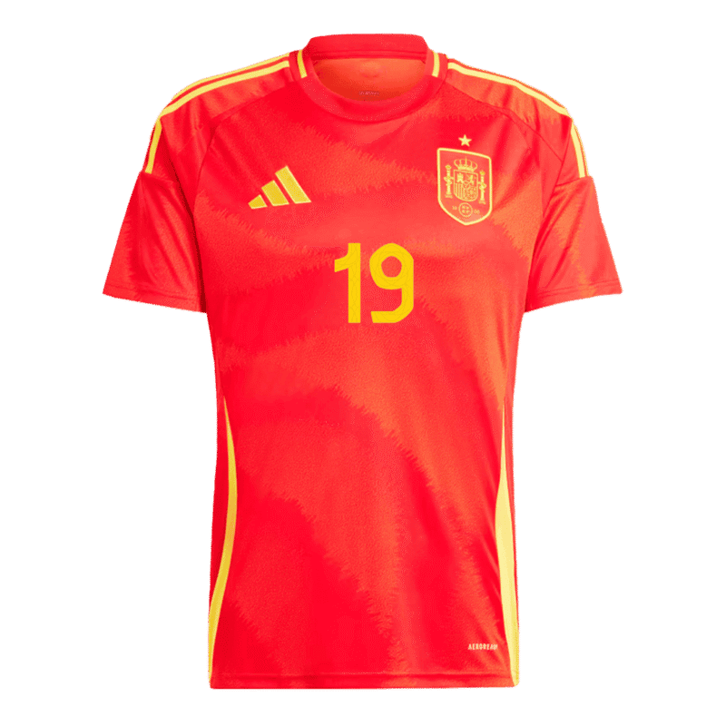 LAMINE YAMAL #19 Spain Home Soccer Jersey EURO 2024