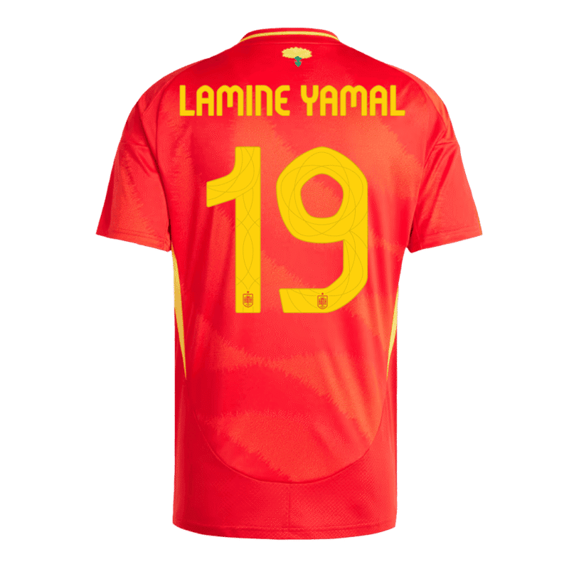 LAMINE YAMAL #19 Spain Home Soccer Jersey EURO 2024