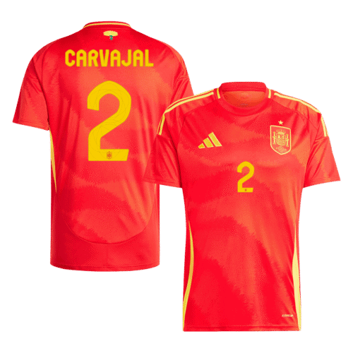 CARVAJAL #2 Spain Home Soccer Jersey EURO 2024