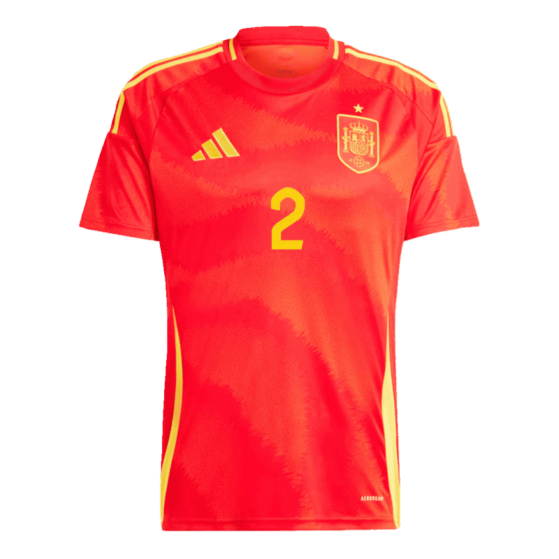 CARVAJAL #2 Spain Home Soccer Jersey EURO 2024