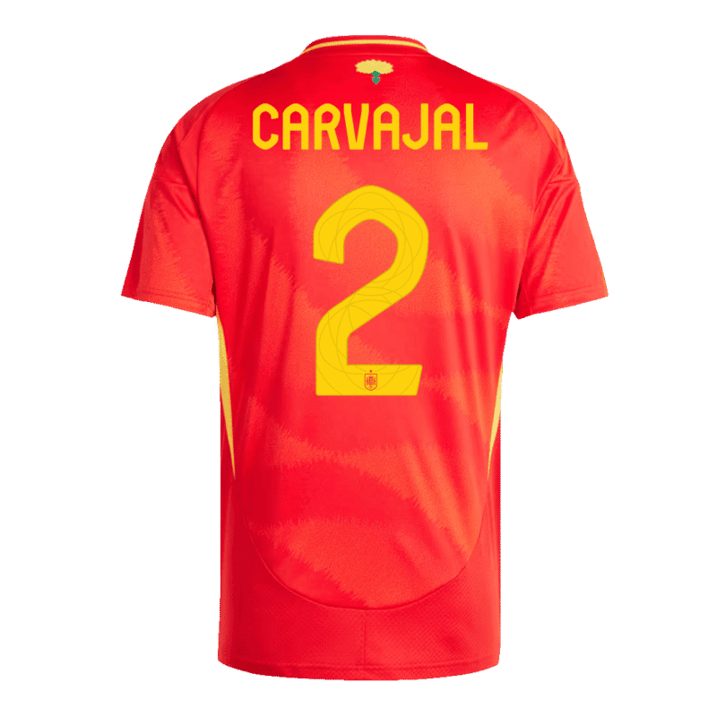 CARVAJAL #2 Spain Home Soccer Jersey EURO 2024