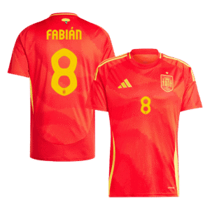 FABIÁN #8 Spain Home Soccer Jersey EURO 2024