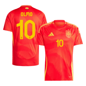 OLMO #10 Spain Home Soccer Jersey EURO 2024