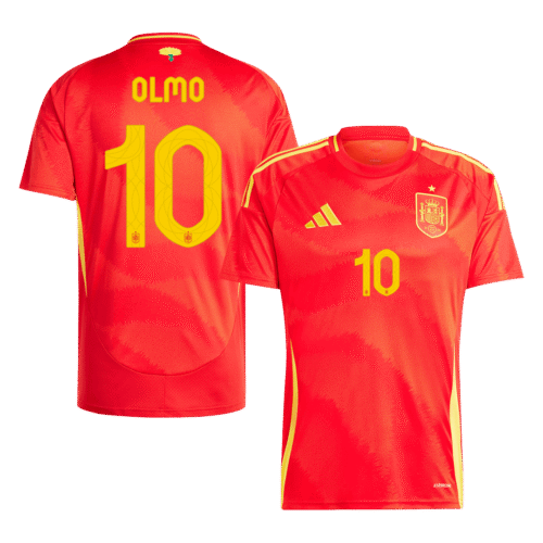 OLMO #10 Spain Home Soccer Jersey EURO 2024