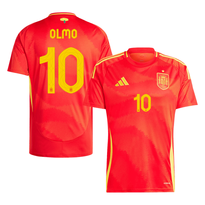 OLMO #10 Spain Home Soccer Jersey EURO 2024