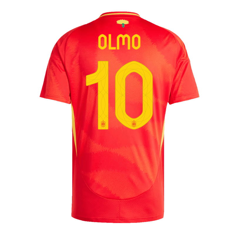 OLMO #10 Spain Home Soccer Jersey EURO 2024