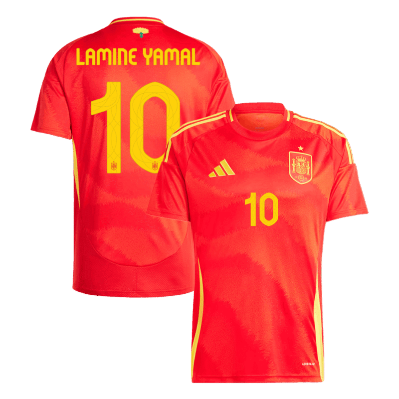 LAMINE YAMAL #10 Spain Home Soccer Jersey EURO 2024