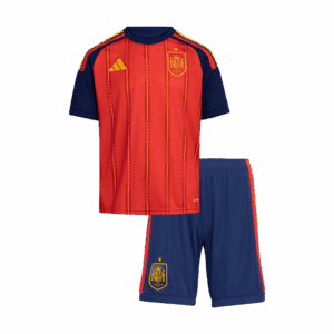 Kid's Spain Home Soccer Jersey Kit(Jersey+Shorts) World Cup 2026 Red