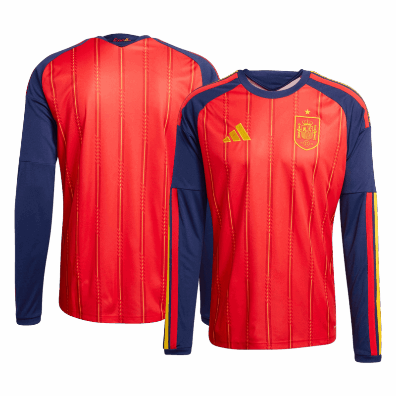628280_3 Spain Long Sleeve Home Soccer Jersey 2026