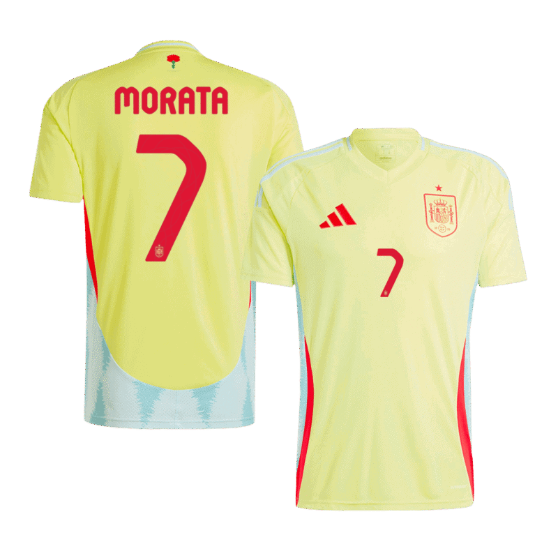 MORATA #7 Spain Away Soccer Jersey EURO 2024