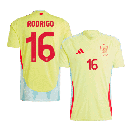 RODRIGO #16 Spain Away Soccer Jersey EURO 2024