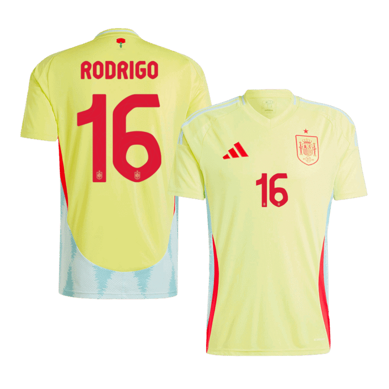 RODRIGO #16 Spain Away Soccer Jersey EURO 2024