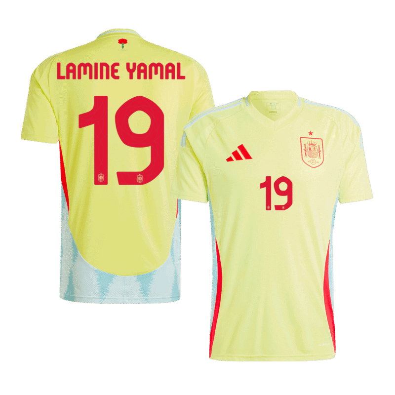 LAMINE YAMAL #19 Spain Away Soccer Jersey EURO 2024