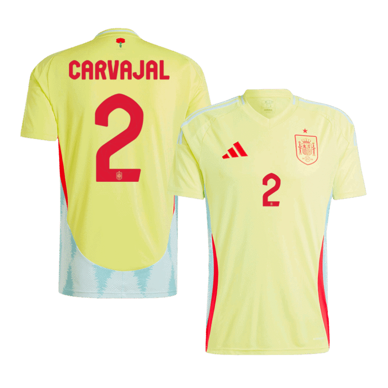 CARVAJAL #2 Spain Away Soccer Jersey EURO 2024