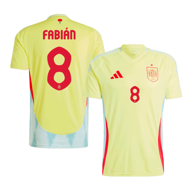 FABIÁN #8 Spain Away Soccer Jersey EURO 2024