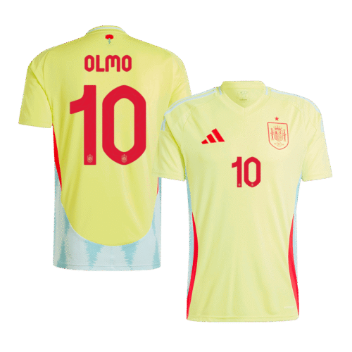OLMO #10 Spain Away Soccer Jersey EURO 2024
