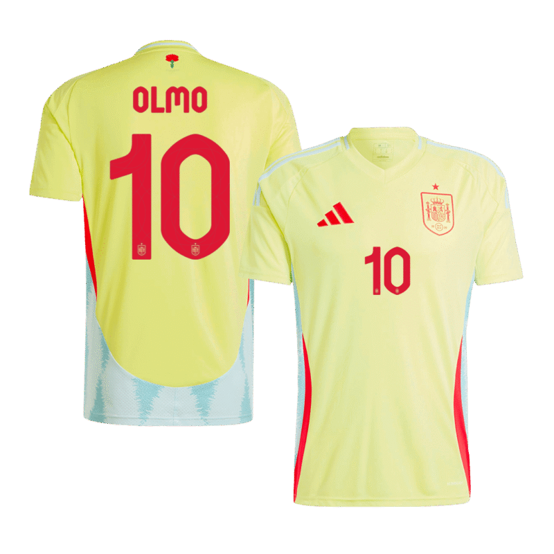 OLMO #10 Spain Away Soccer Jersey EURO 2024